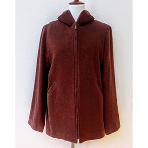 Eileen Fisher brown 100% wool coat